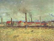 Vincent Van Gogh Factories at Asnieres Seen from the Quai de Clichy (nn04) china oil painting artist